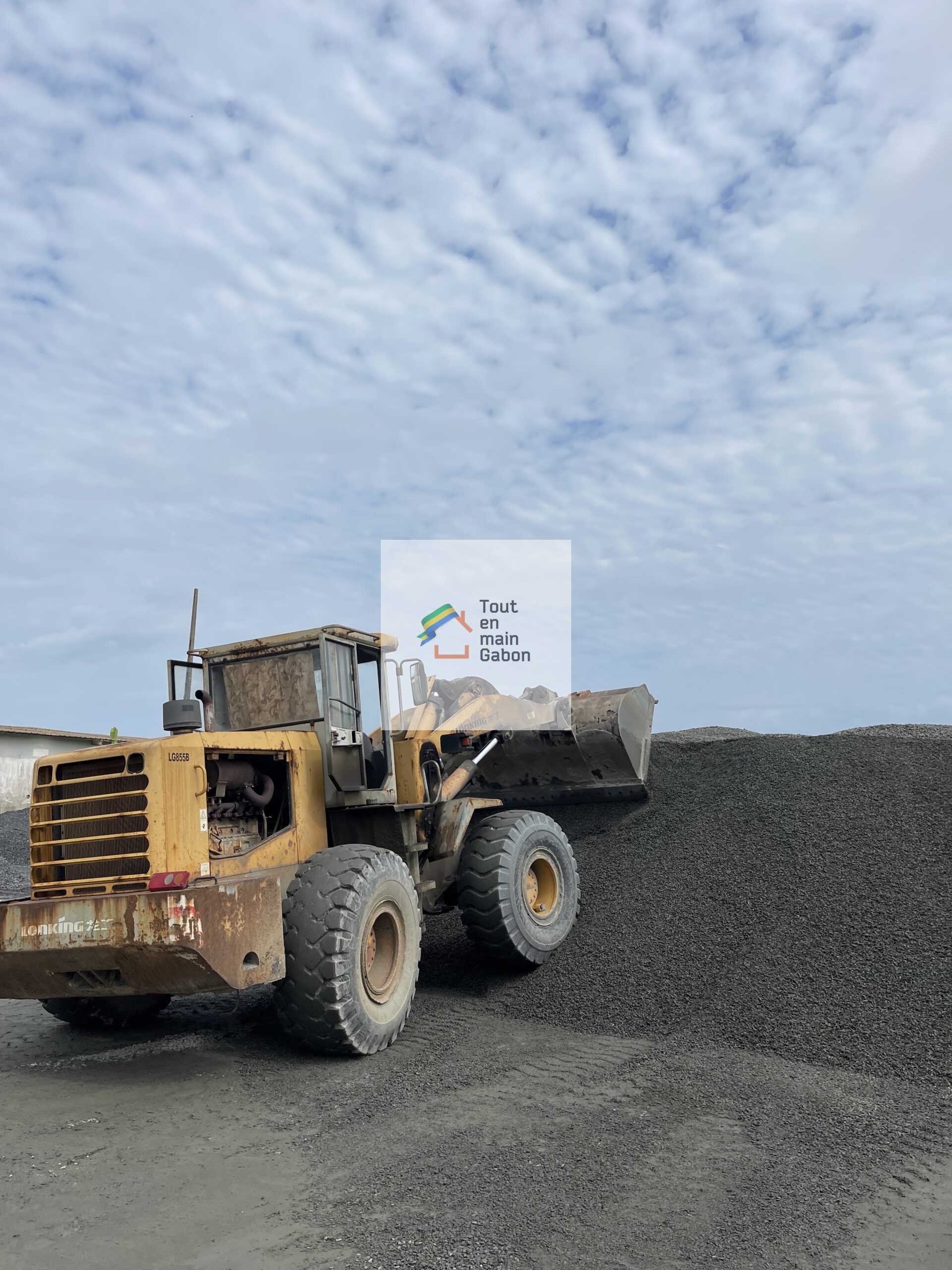 Gravier pour travaux de construction