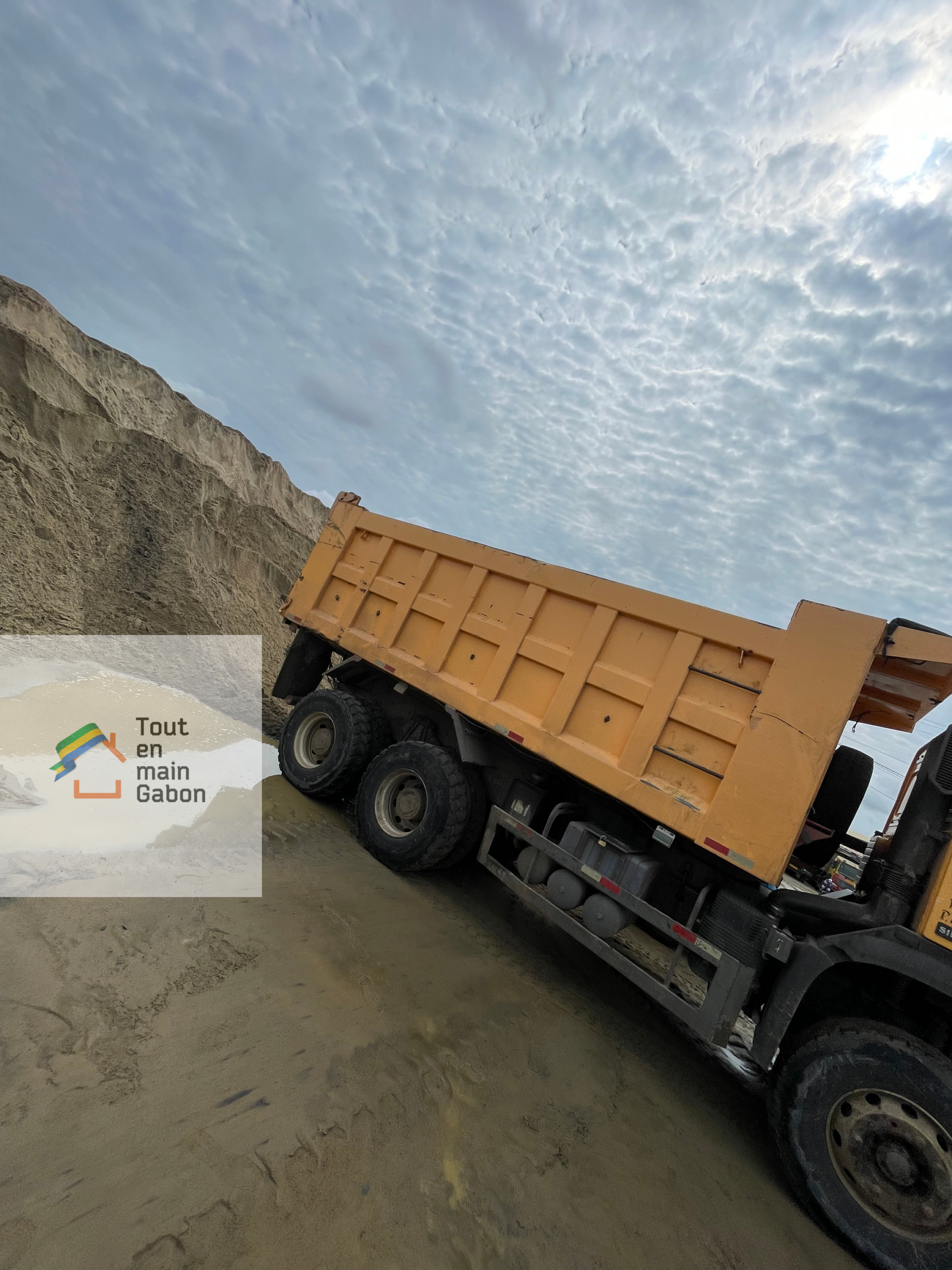 Sable de rivière au Gabon pour chantier, béton, dalle et fondation